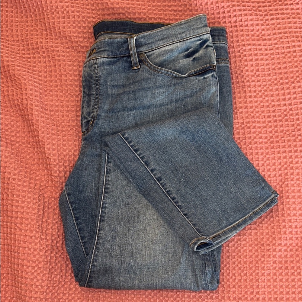 Ralph Lauren Classic Blue Denim Jeans Slightly Distressed Sz 16 Like new!